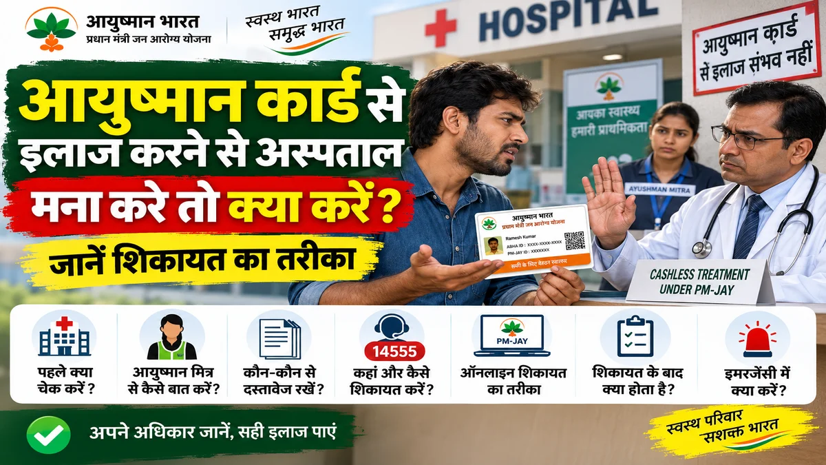 आयुष्मान कार्ड से इलाज करने से अस्पताल मना करे तो क्या करें
