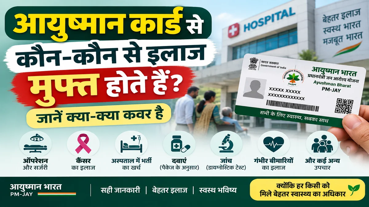 आयुष्मान कार्ड से कौन-कौन से इलाज मुफ्त होते हैं