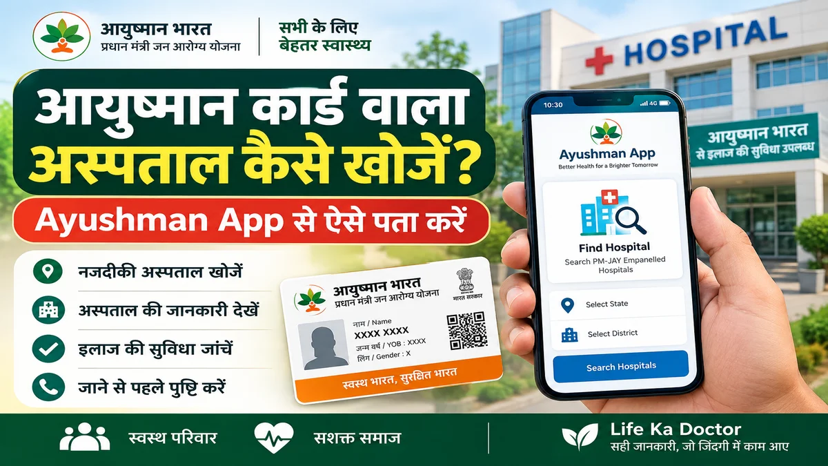 आयुष्मान कार्ड वाला अस्पताल कैसे खोजें