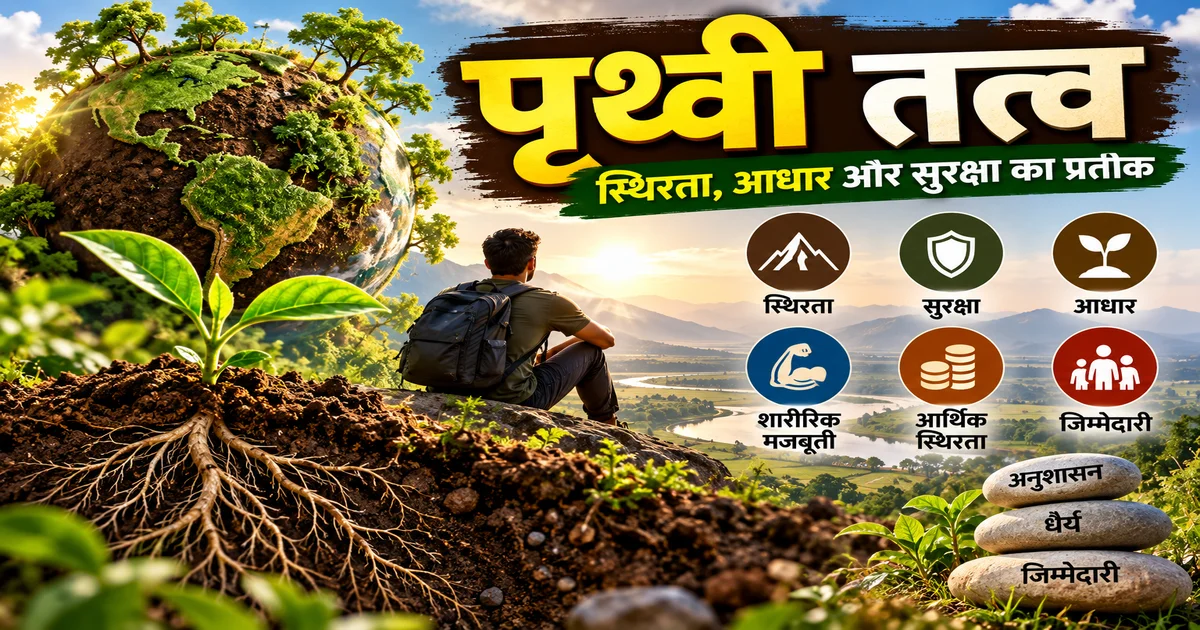 पृथ्वी तत्व स्थिरता और जीवन के आधार का प्रतीक