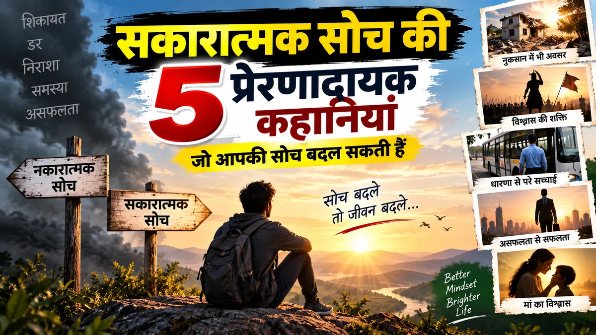 सकारात्मक सोच की 5 प्रेरणादायक कहानियां Motivational stories Hindi